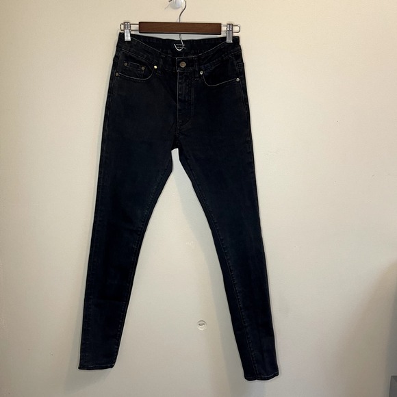 Represent Mens Essential Denim Jeans in Black Denim Made in Italy Size 28 - Picture 1 of 7
